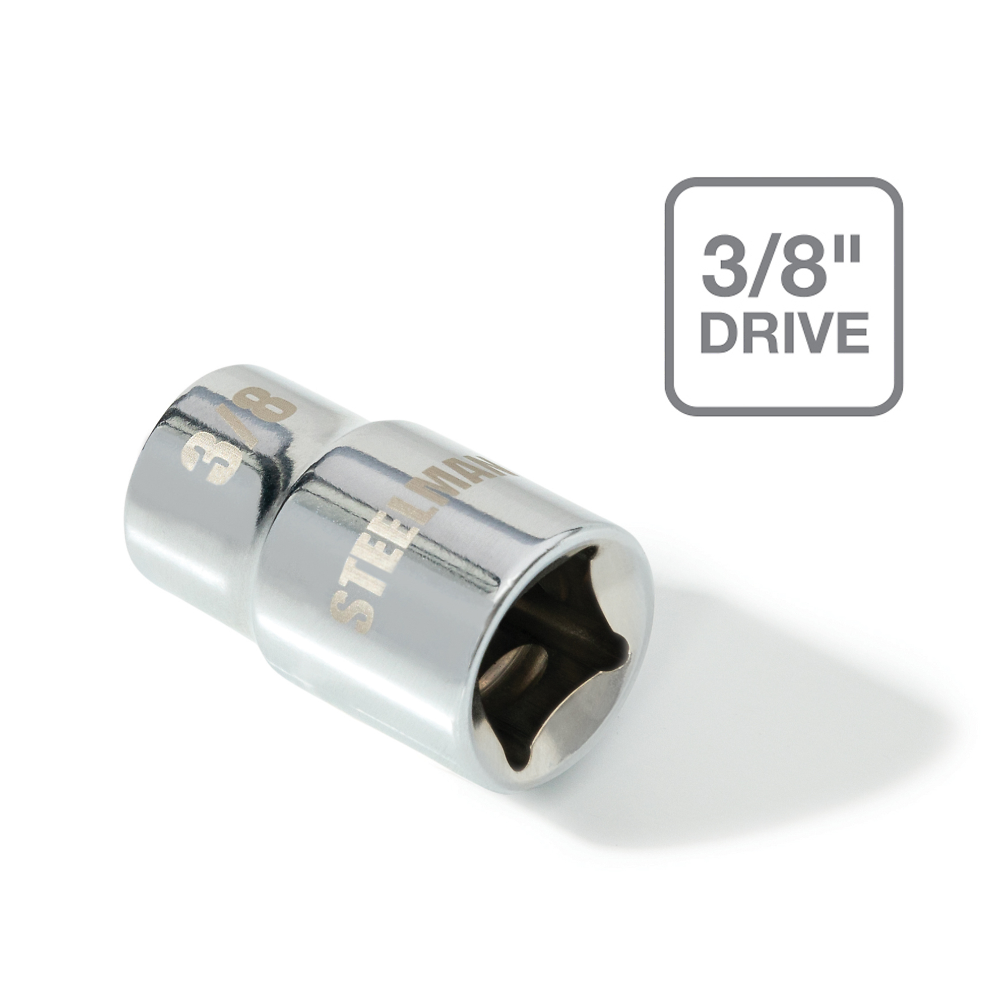 STEELMAN 3/8-Inch Drive x 3/8-Inch Shallow 6-Point SAE Single Socket, Model# 78204